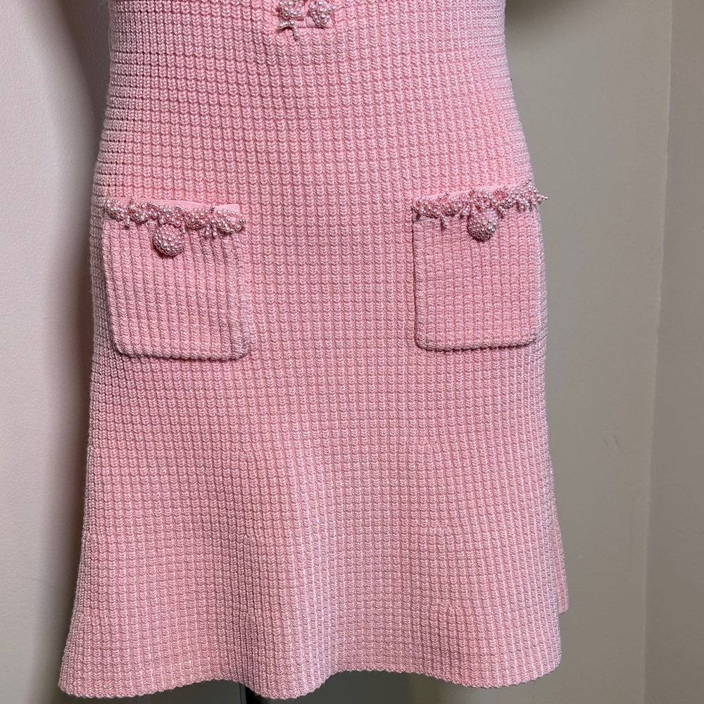 Self-Portrait Pink Textured Dress - Picture 3 of 15